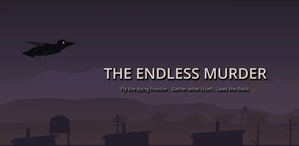 The Play feature graphic: the wordmark over the frontier at dusk.